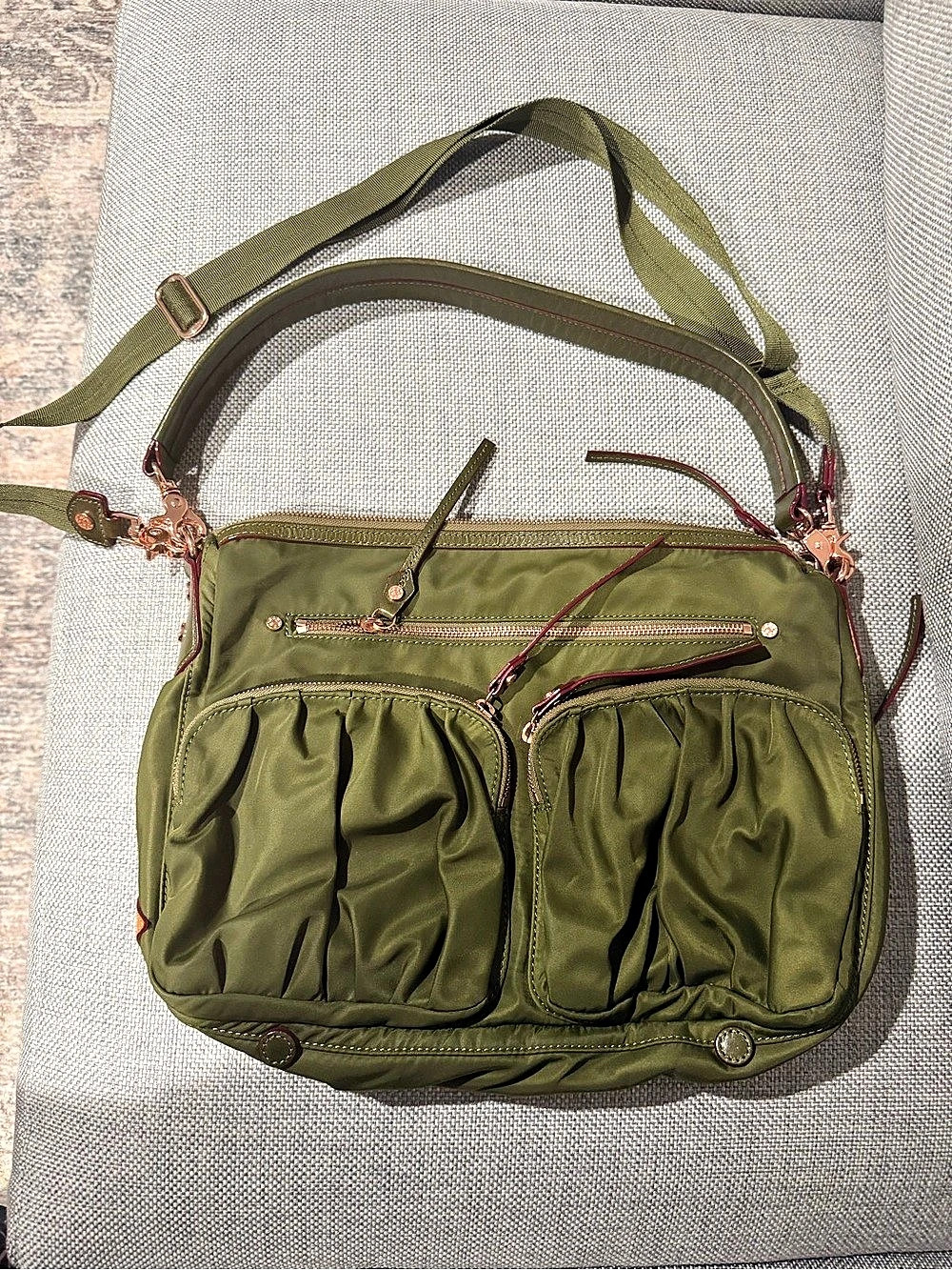 MZ Wallace olive green crossbody bag